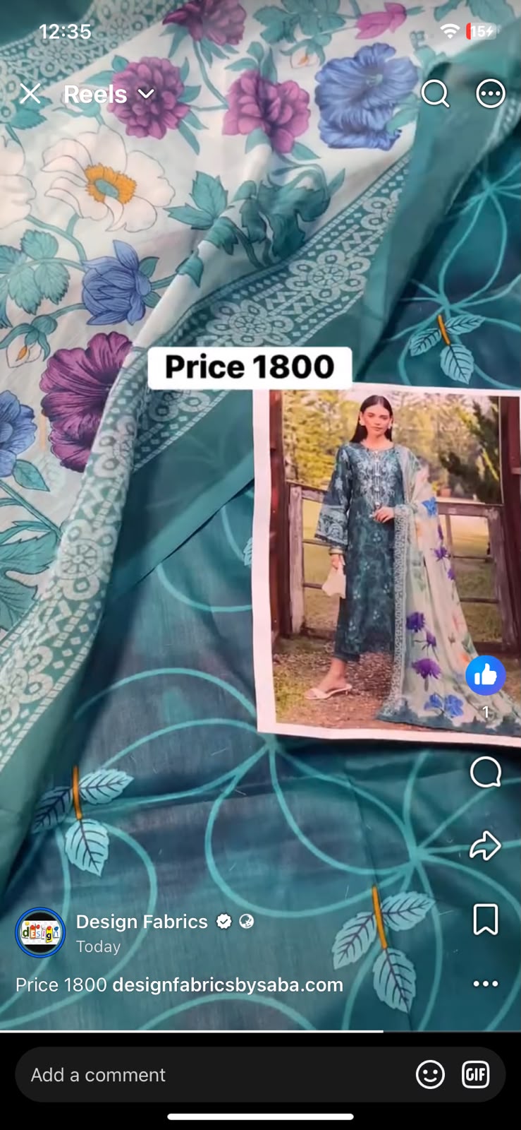 Barooque 3pc printed lawn