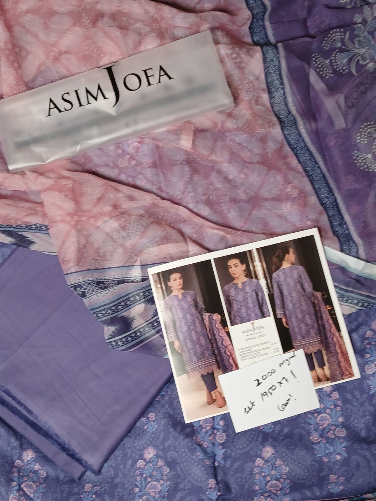 Asim Jofa lawn 3pc