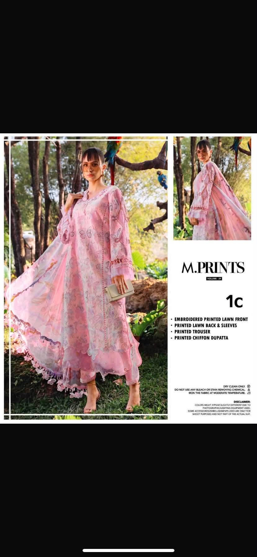 Maria b butterfly pink chicken kari