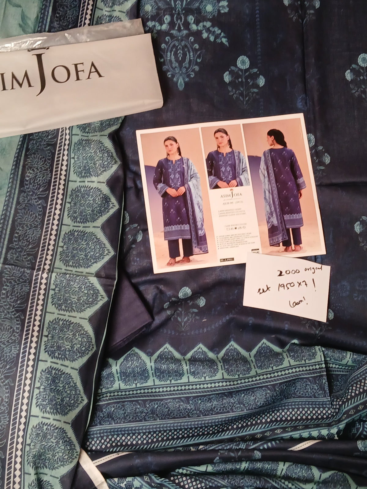 Asim Jofa lawn 3pc