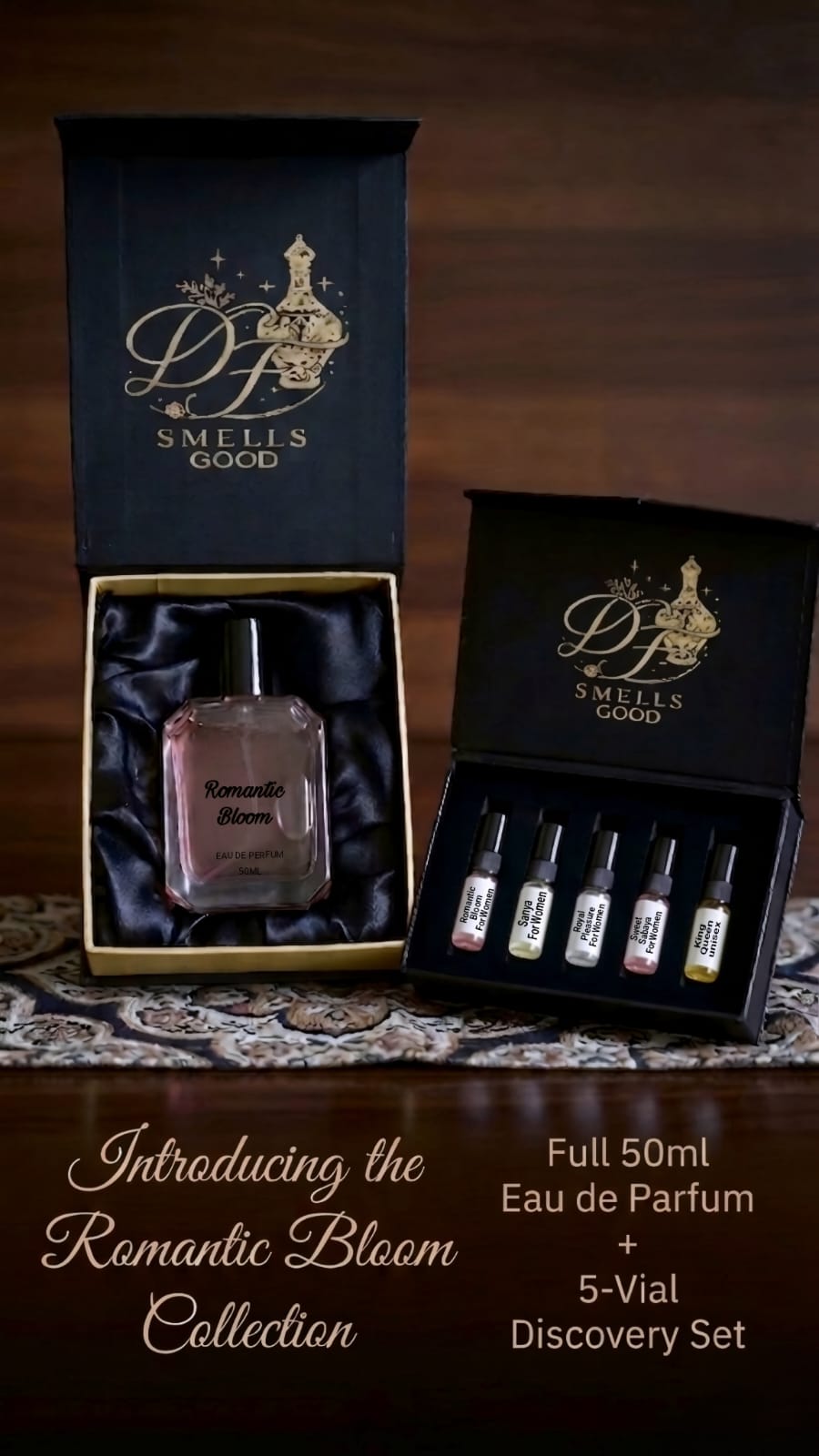 Romantic bloom for ladies with 5 free testers (perfume)