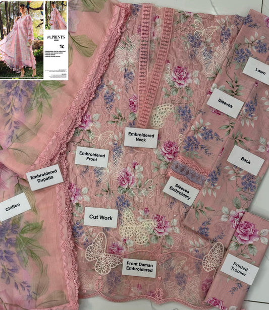 Maria b pink butterfly