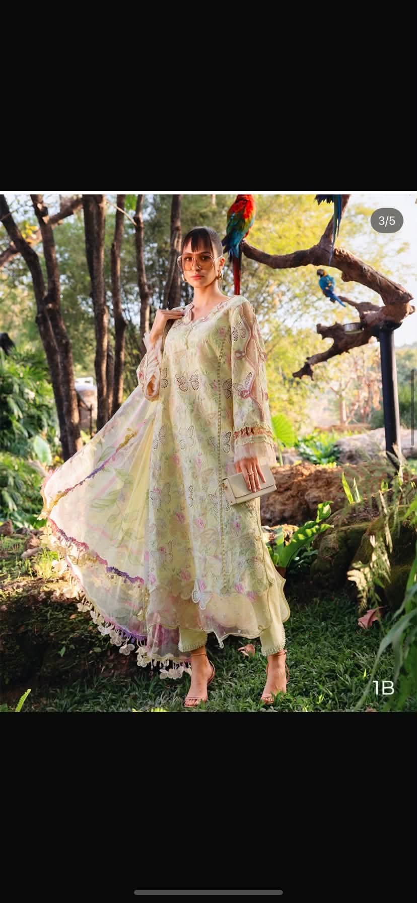 Maria b butterfly yellow chickenkari