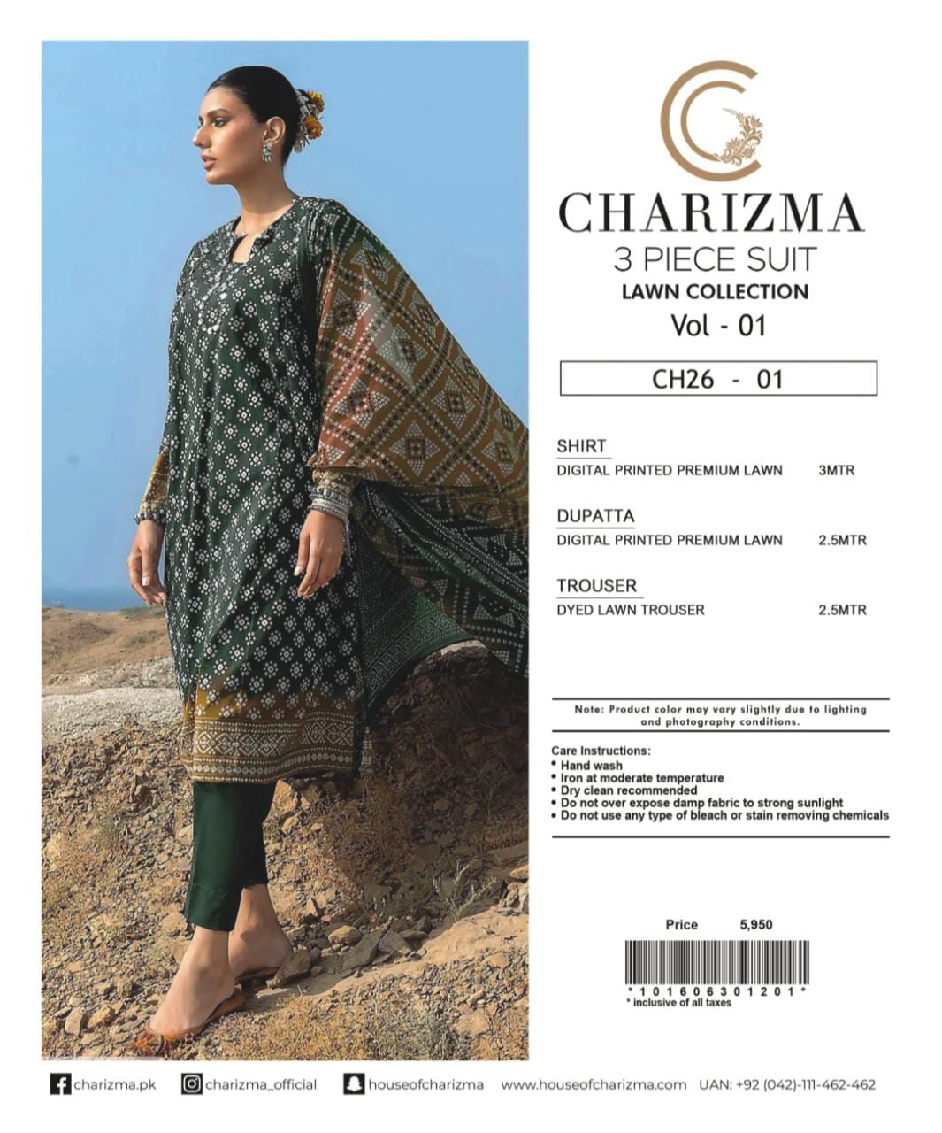 Charizma Lawn 3pc