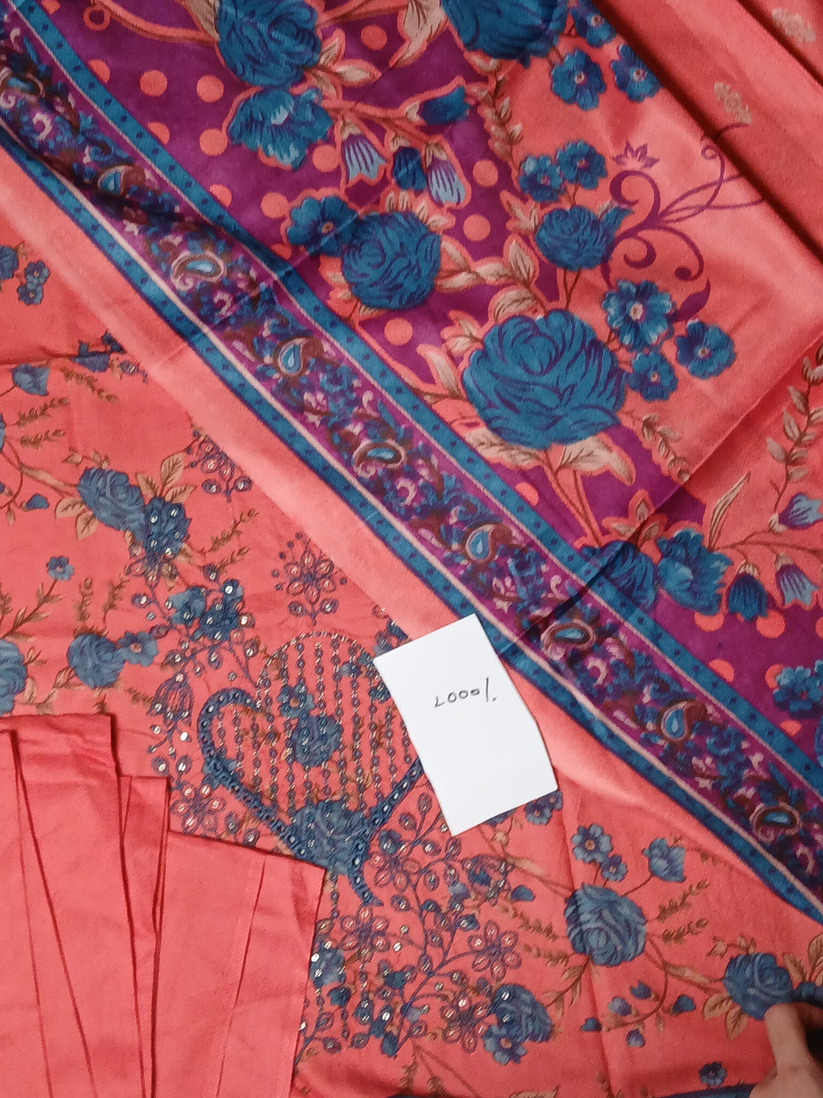 Dhanak embroidery 3pc