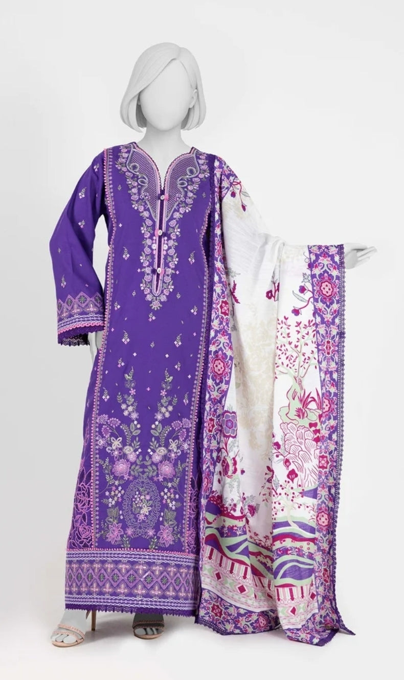 J. Panjnad embroidery 3pc