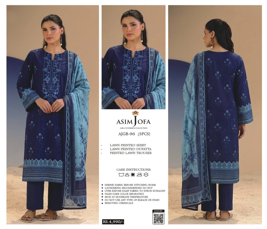Asim jofa 3pc Lawn
