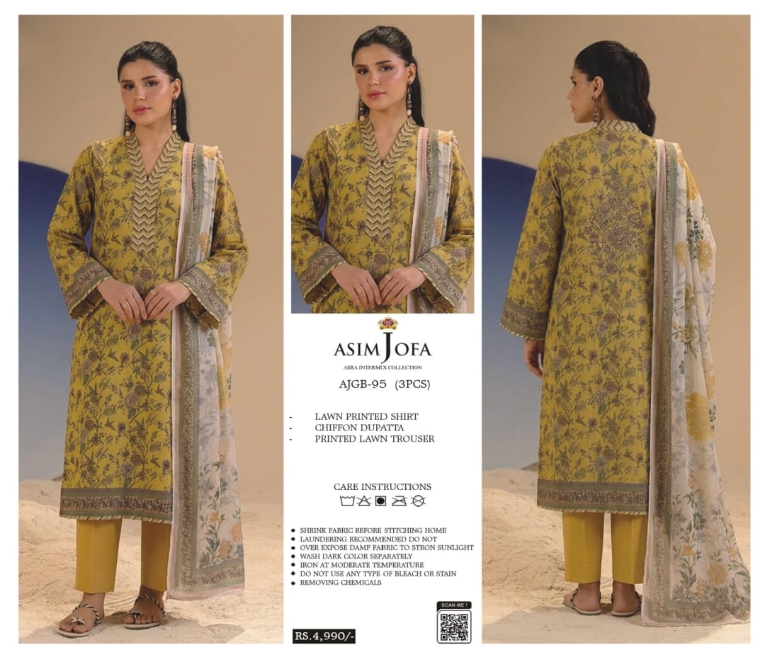 Asim jofa 3pc Lawn