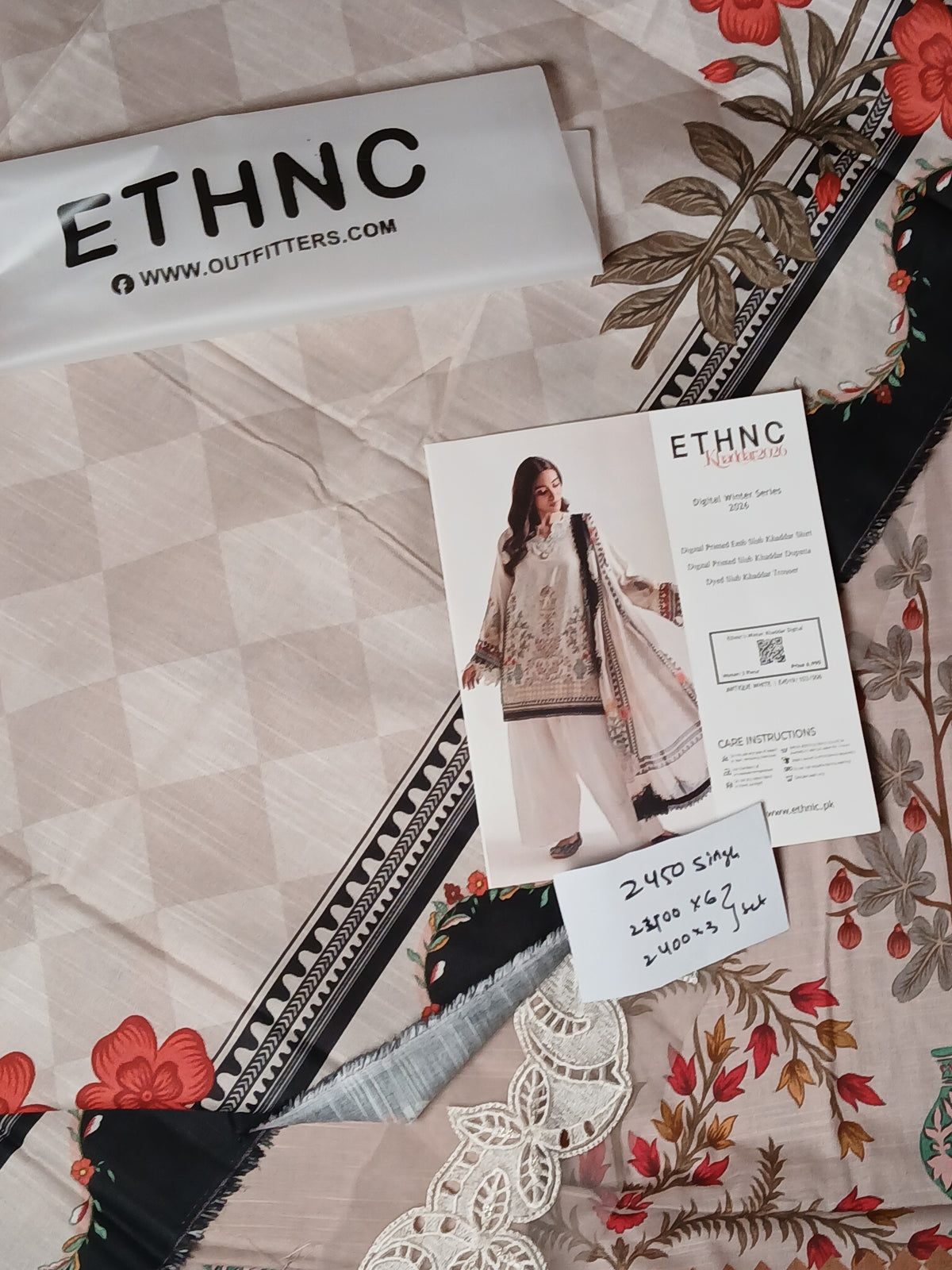 Ethnc khaddar embroidery