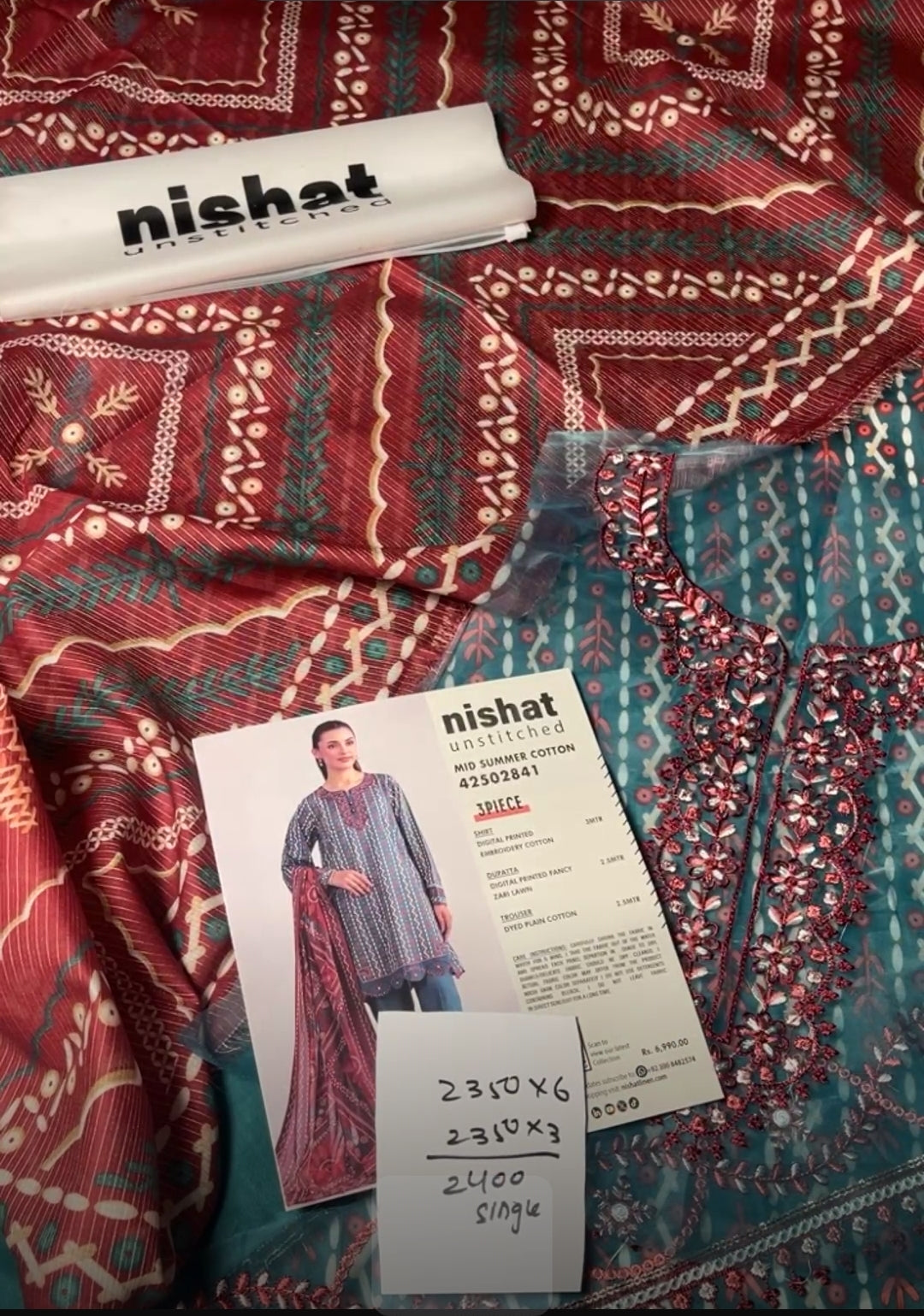 Nishat embroidery 3pc