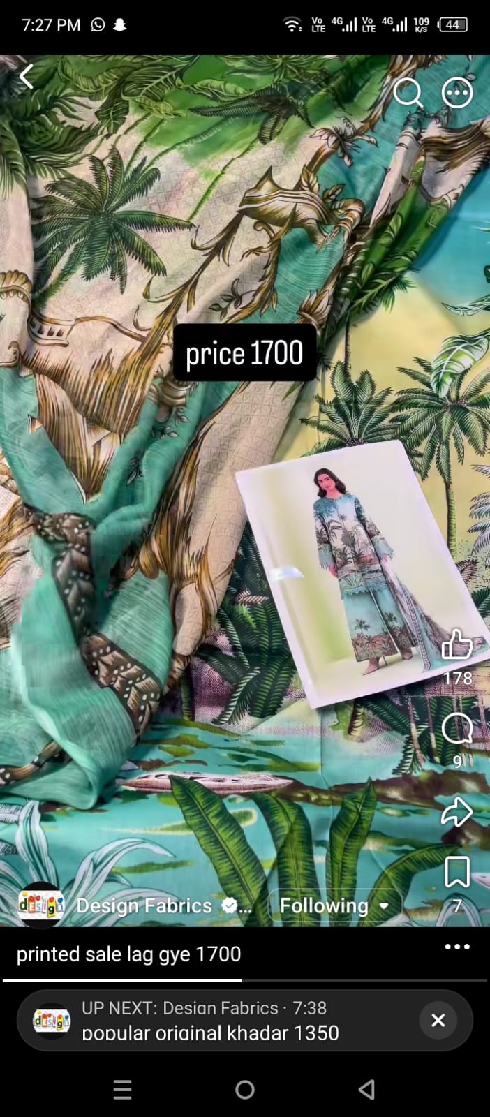 Maria b lawn printed 3pc