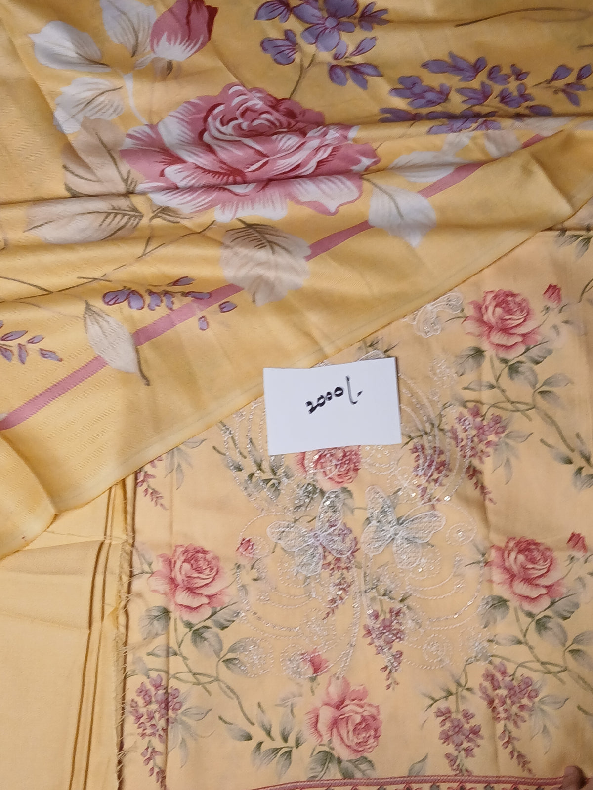 Dhanak embroidery 3pc