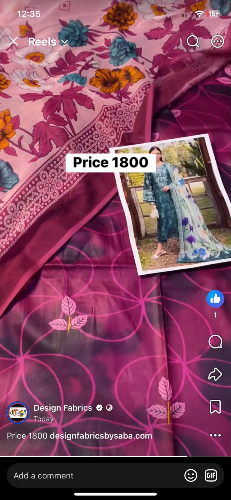 Barooque 3pc printed lawn