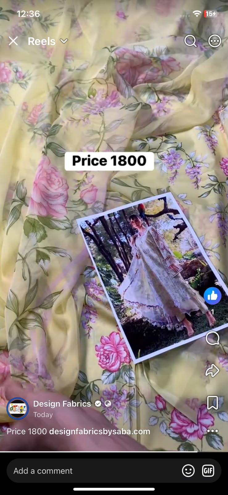Baroque 3pc printed lawn