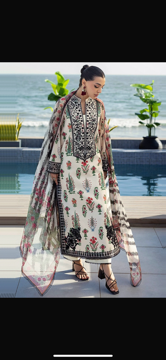 Maria b silk printed 3 pcs