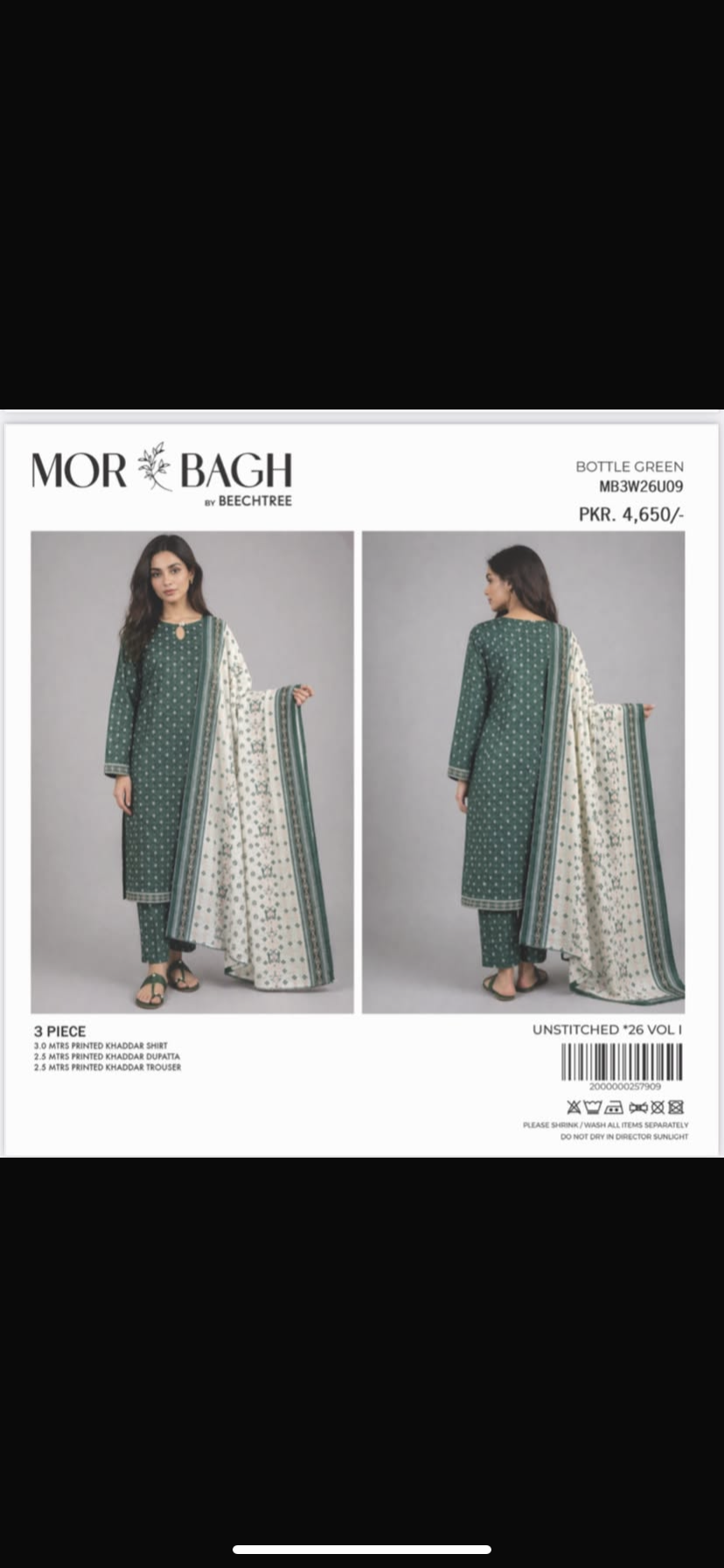 Bechtree original khaddar 3 pcs 6 pcs set