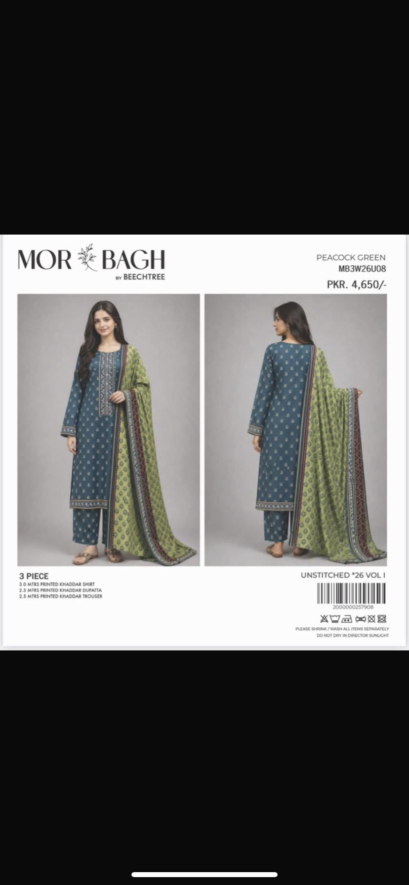 Bechtree original khaddar 3 pcs 6 pcs set