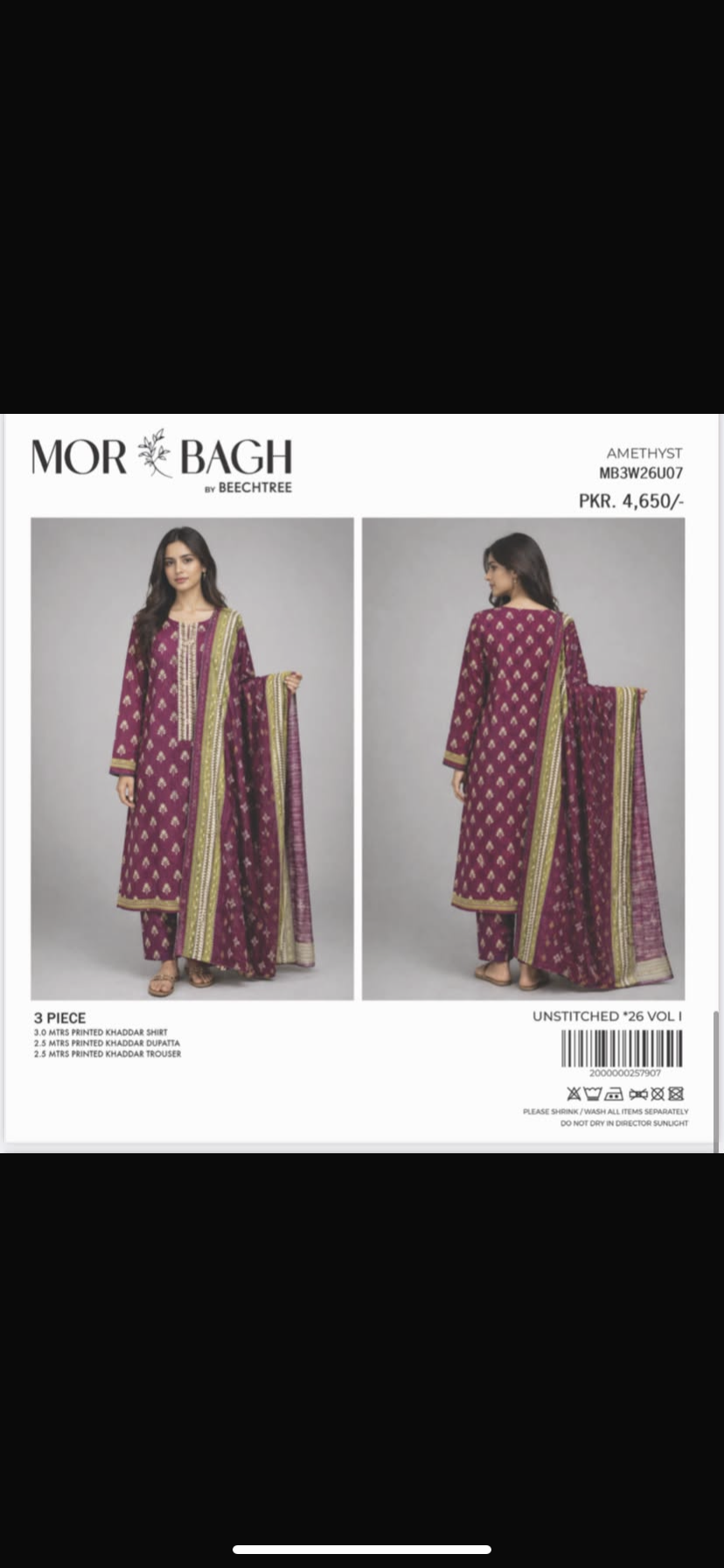 Bechtree original khaddar 3 pcs 6 pcs set