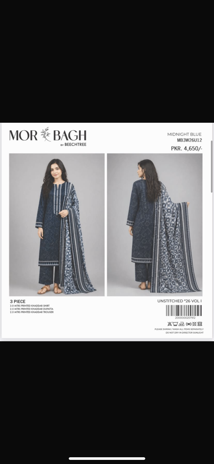 Bechtree original khaddar 3 pcs 6 pcs set