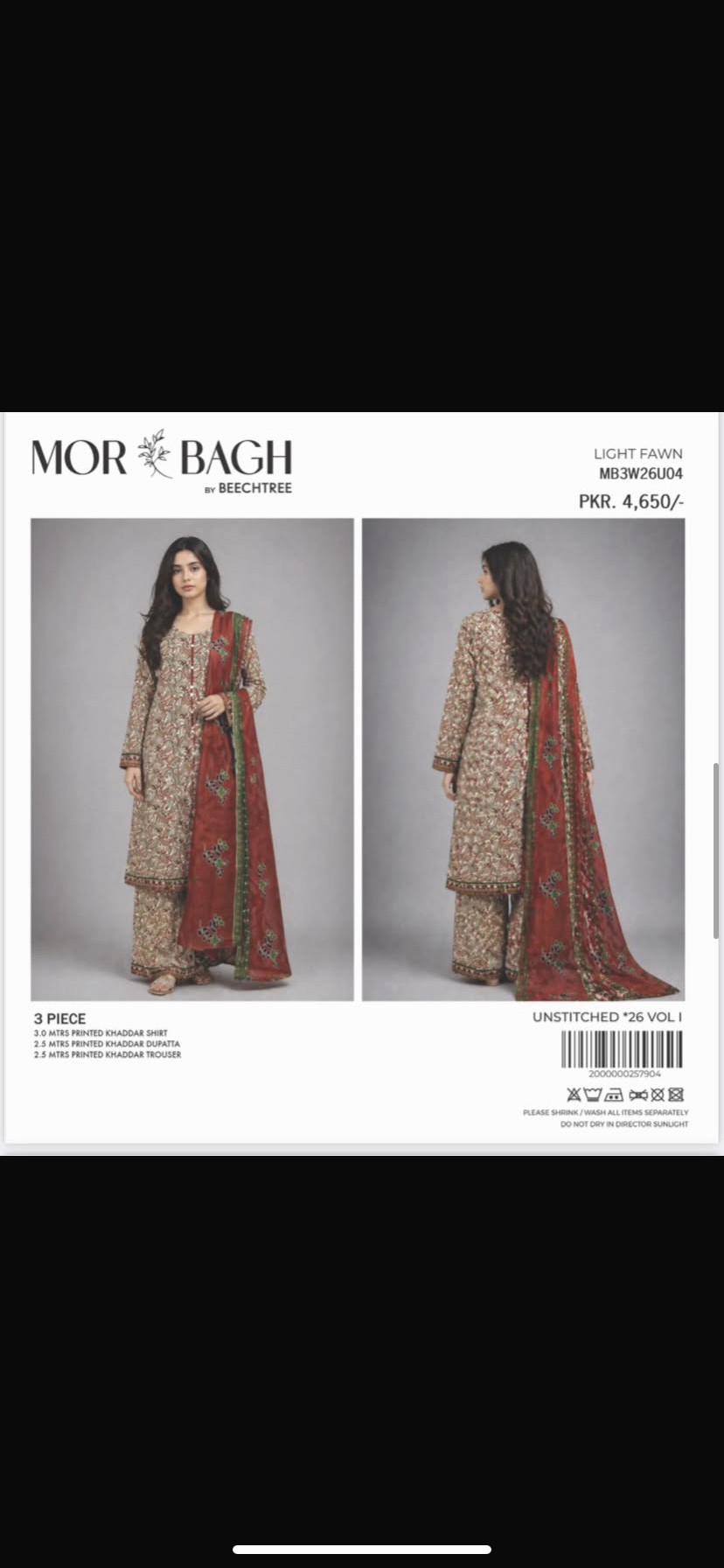 Bechtree original khaddar 3 pcs 6 pcs set