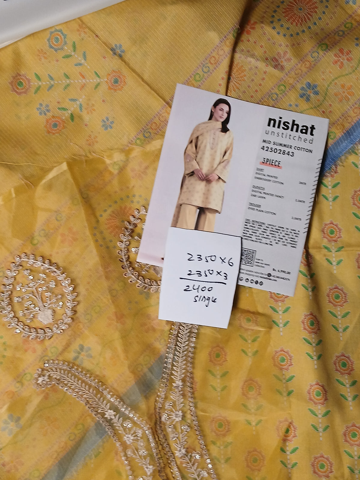 Nishat Embroidered 3pc