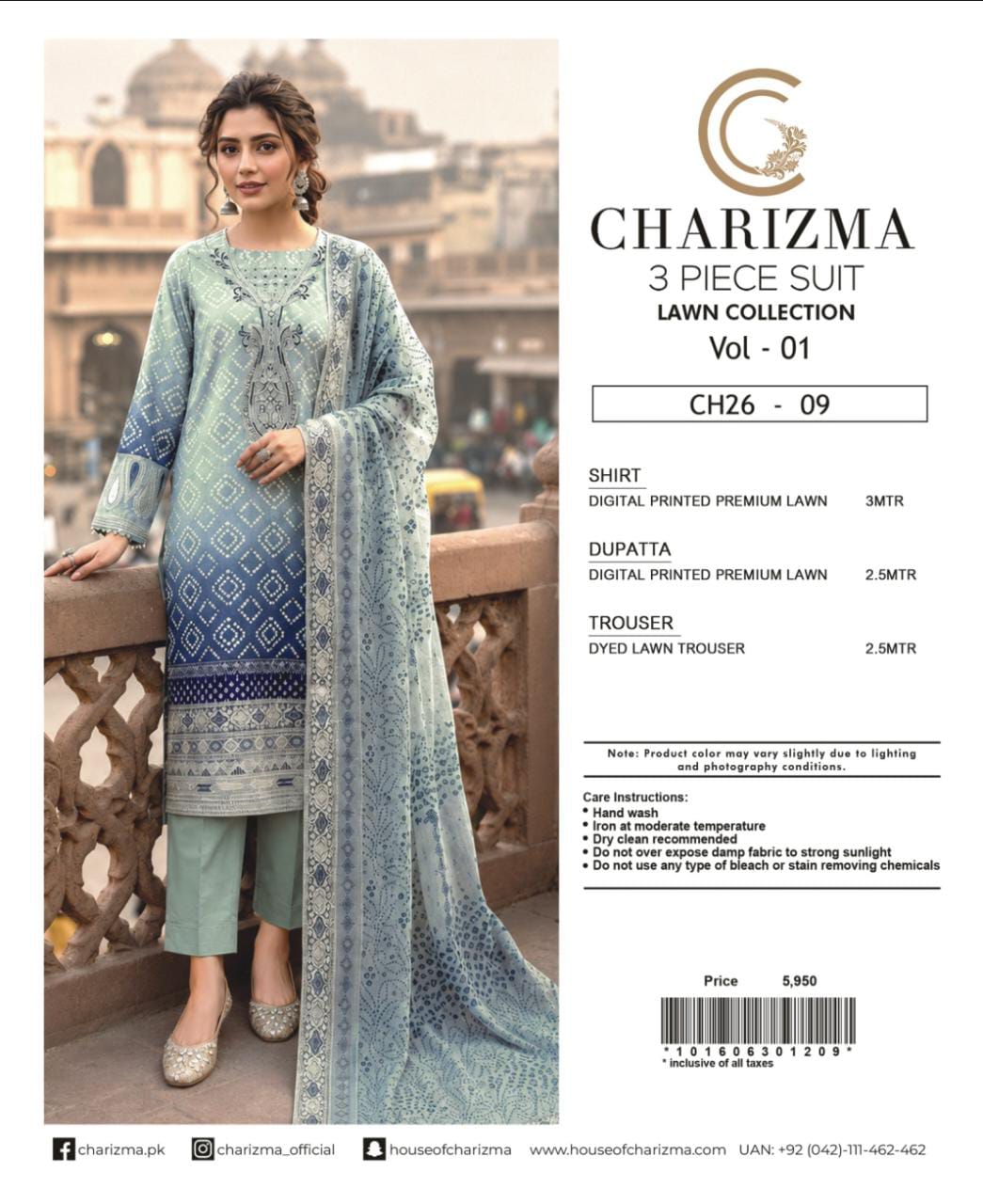 Charizma Lawn 3pc