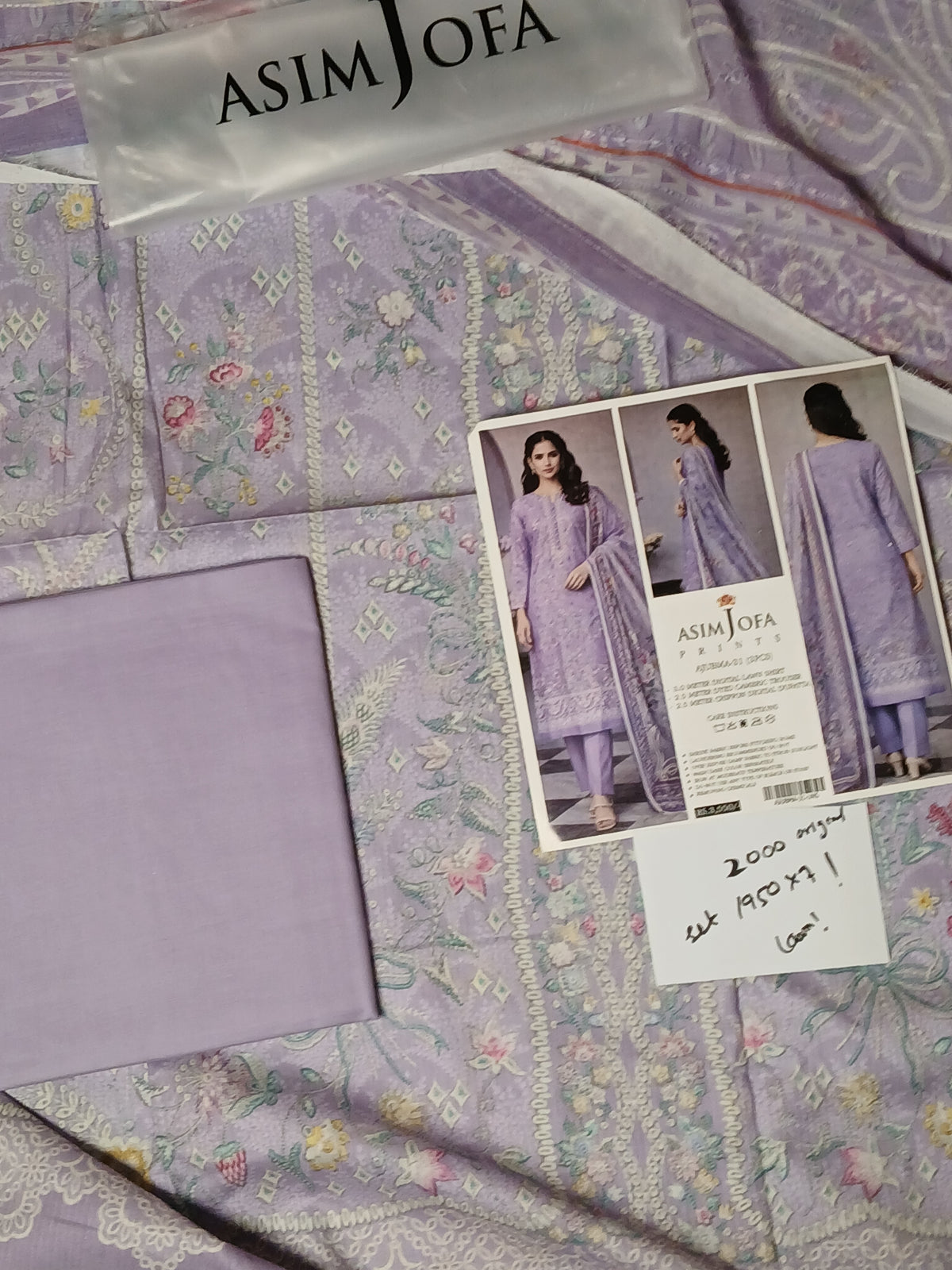Asim Jofa lawn 3pc