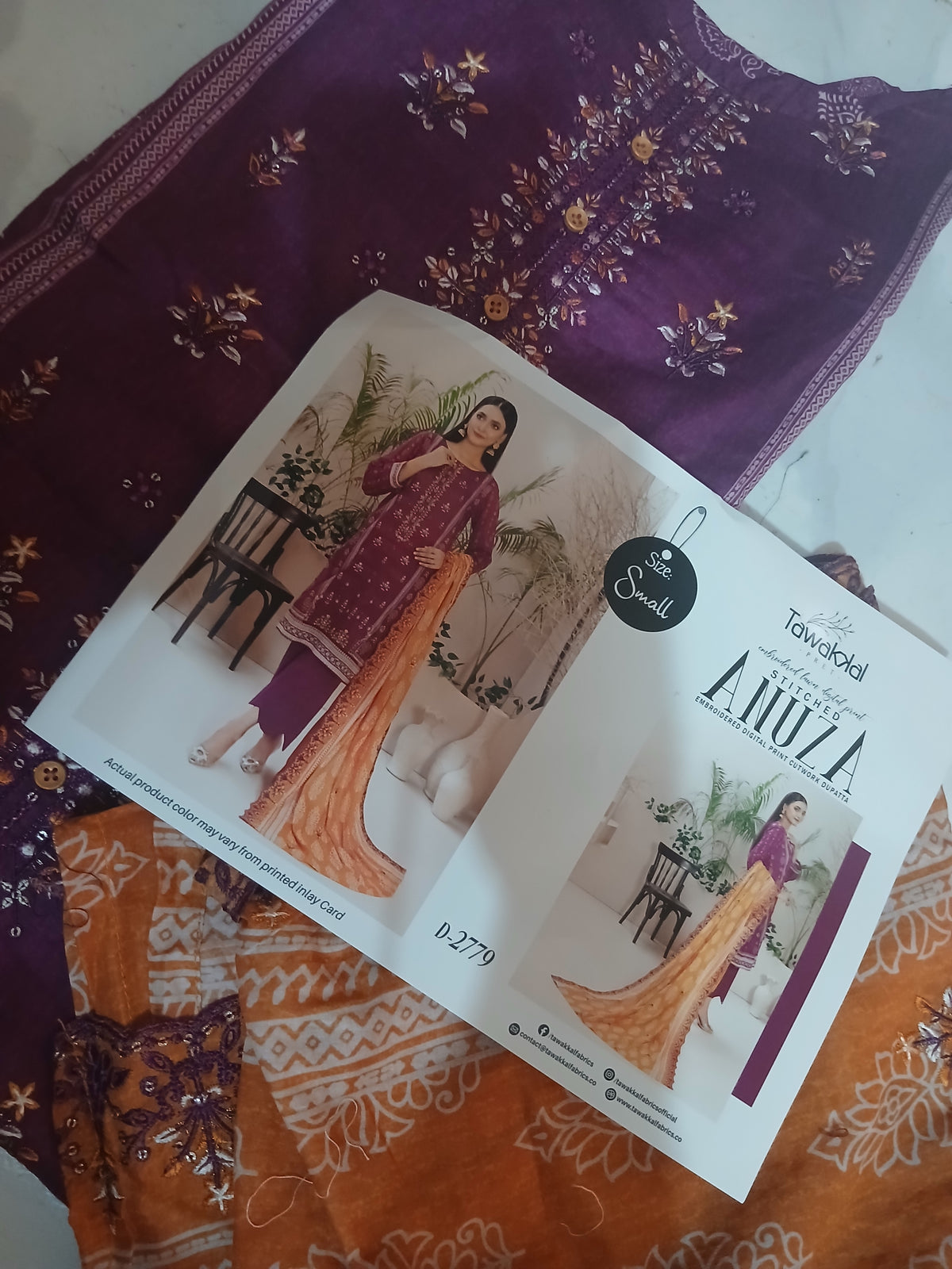 Tawakkal 3pc embroidery luxury