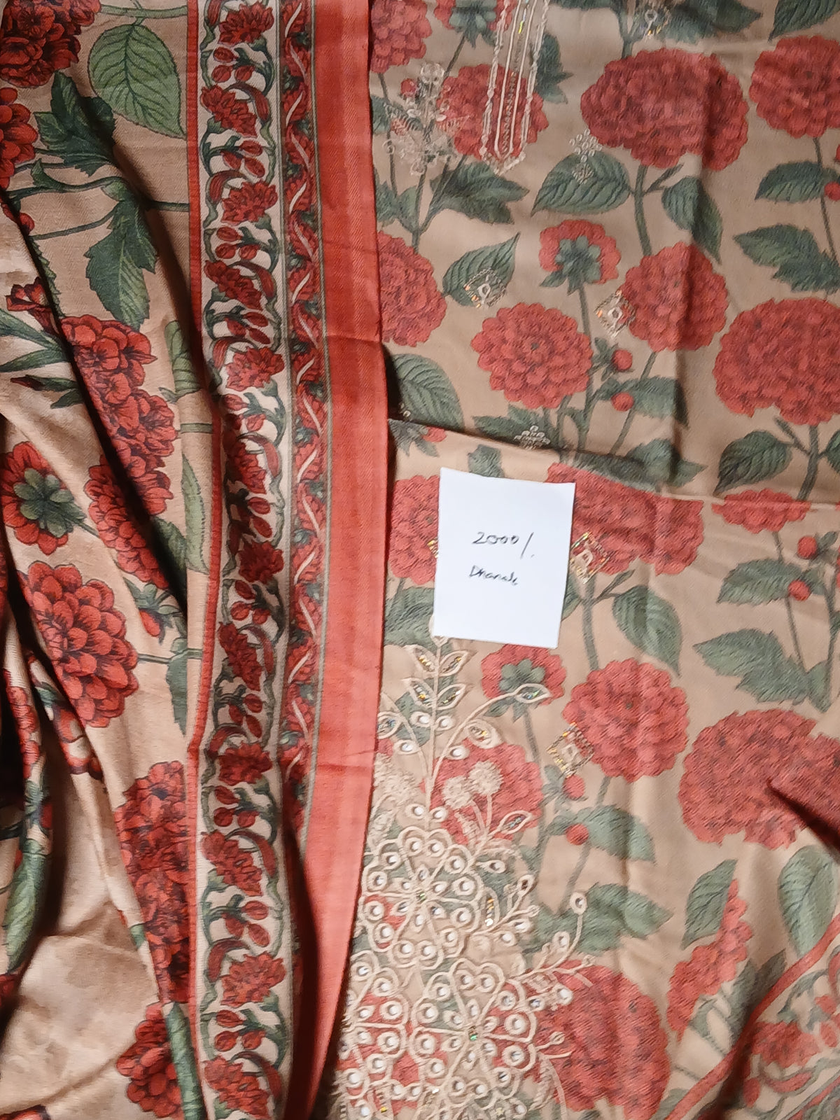 Dhanak 3pc Embroidered