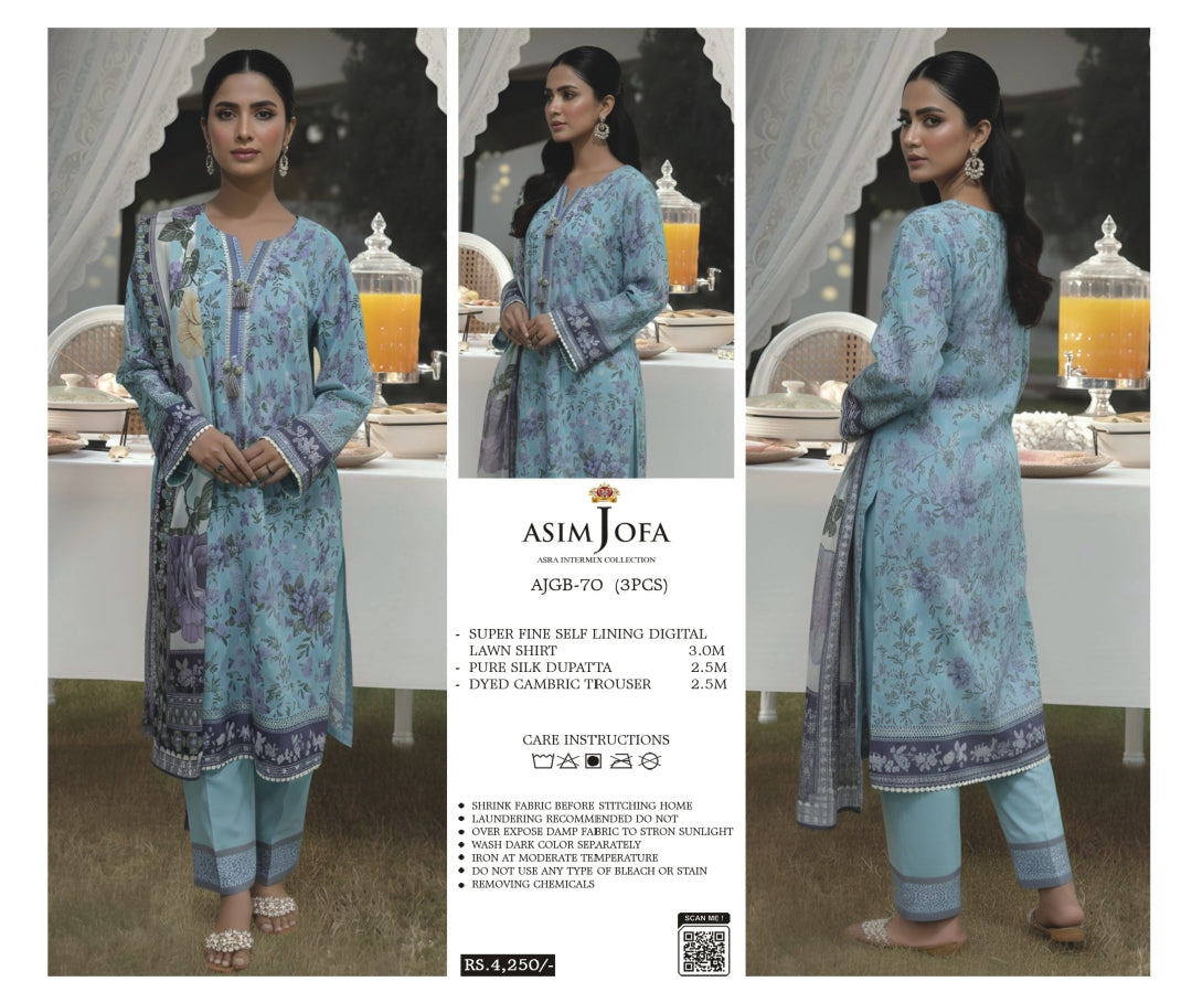 Asim jofa 3pc Lawn