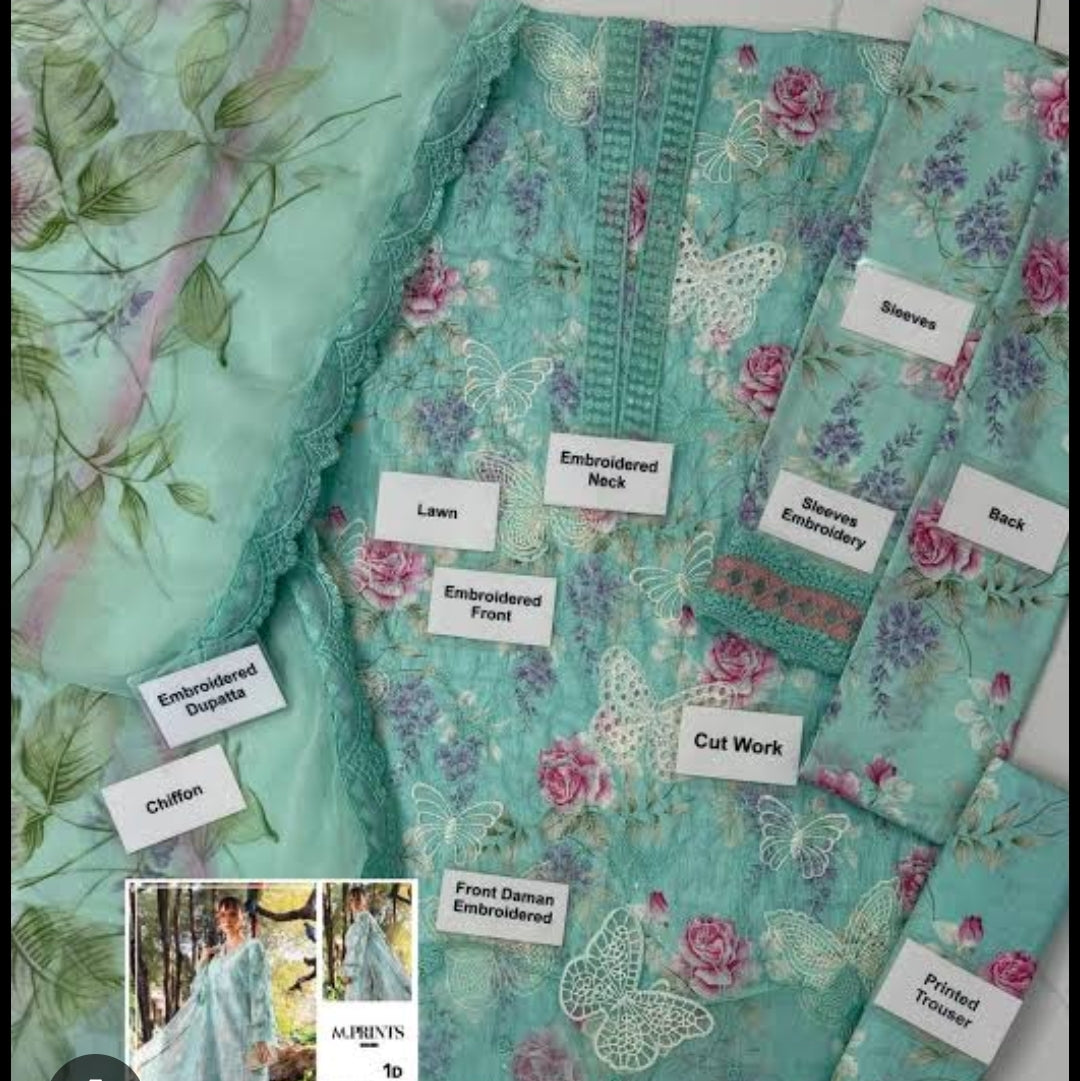 Butterfly Sea Green maria b chicknkari