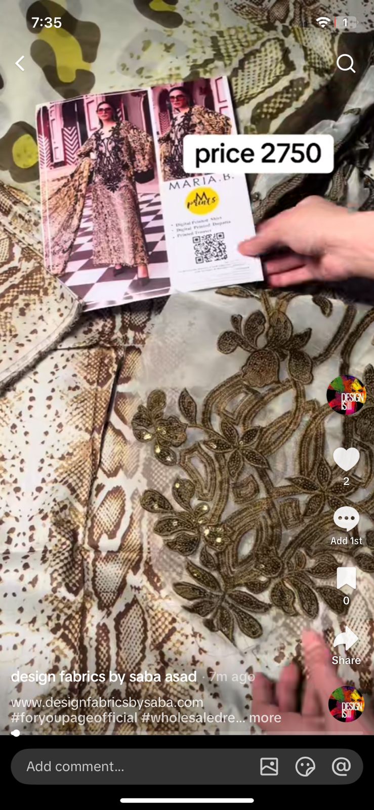 Maria b lawn embroidery