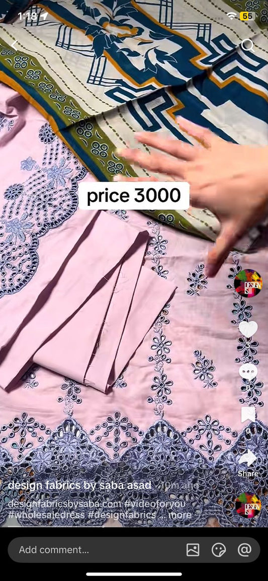 Saya Chikankari Lavender