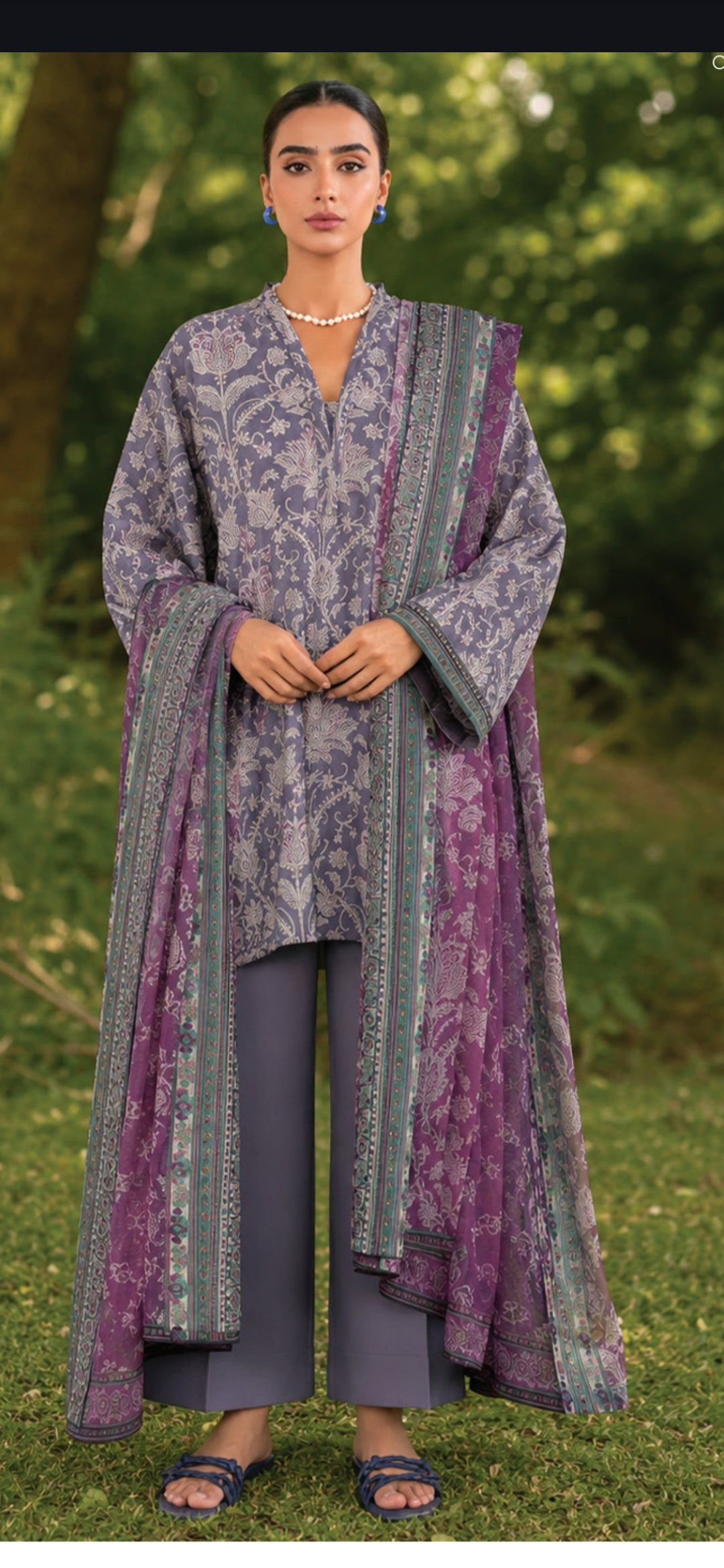 Sapphire marina twill viscose 3pc half set