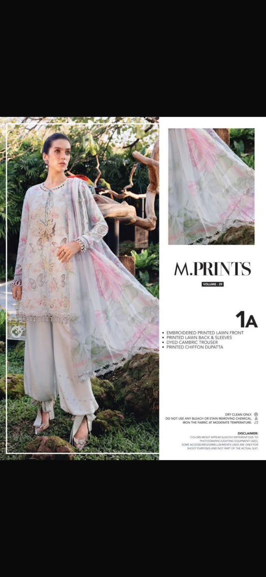 Maria B Butterfly grey colour