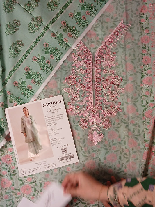 Sapphire 3pc embroidery