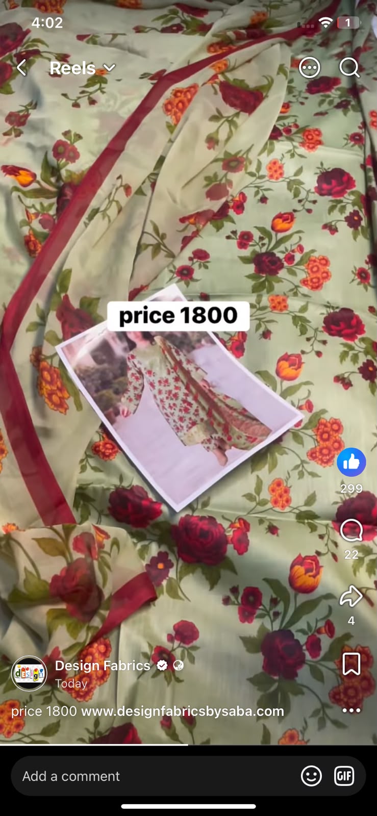 Aneela green 3pc printed