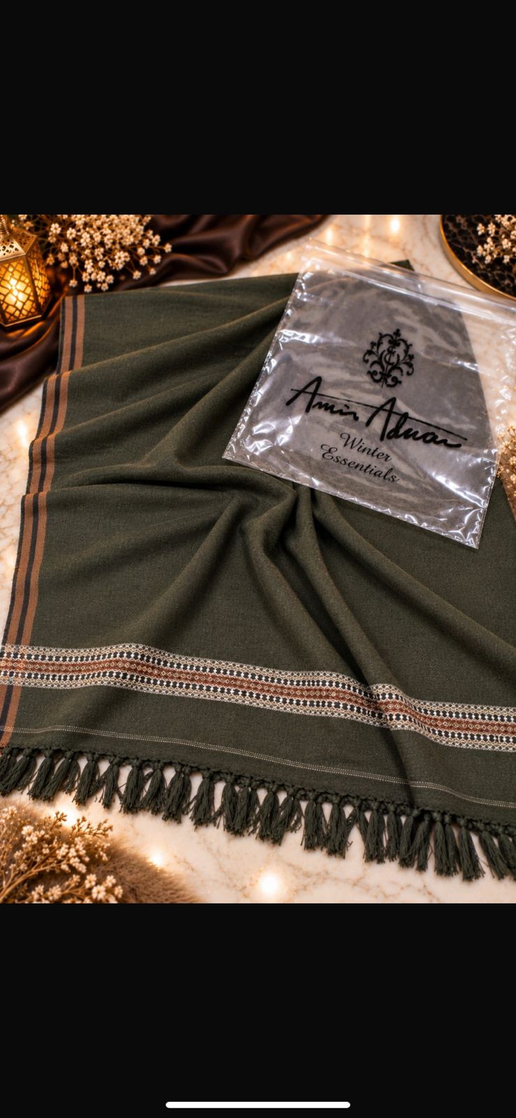 (Pack Of 8) Gents shawls Amir Adnan