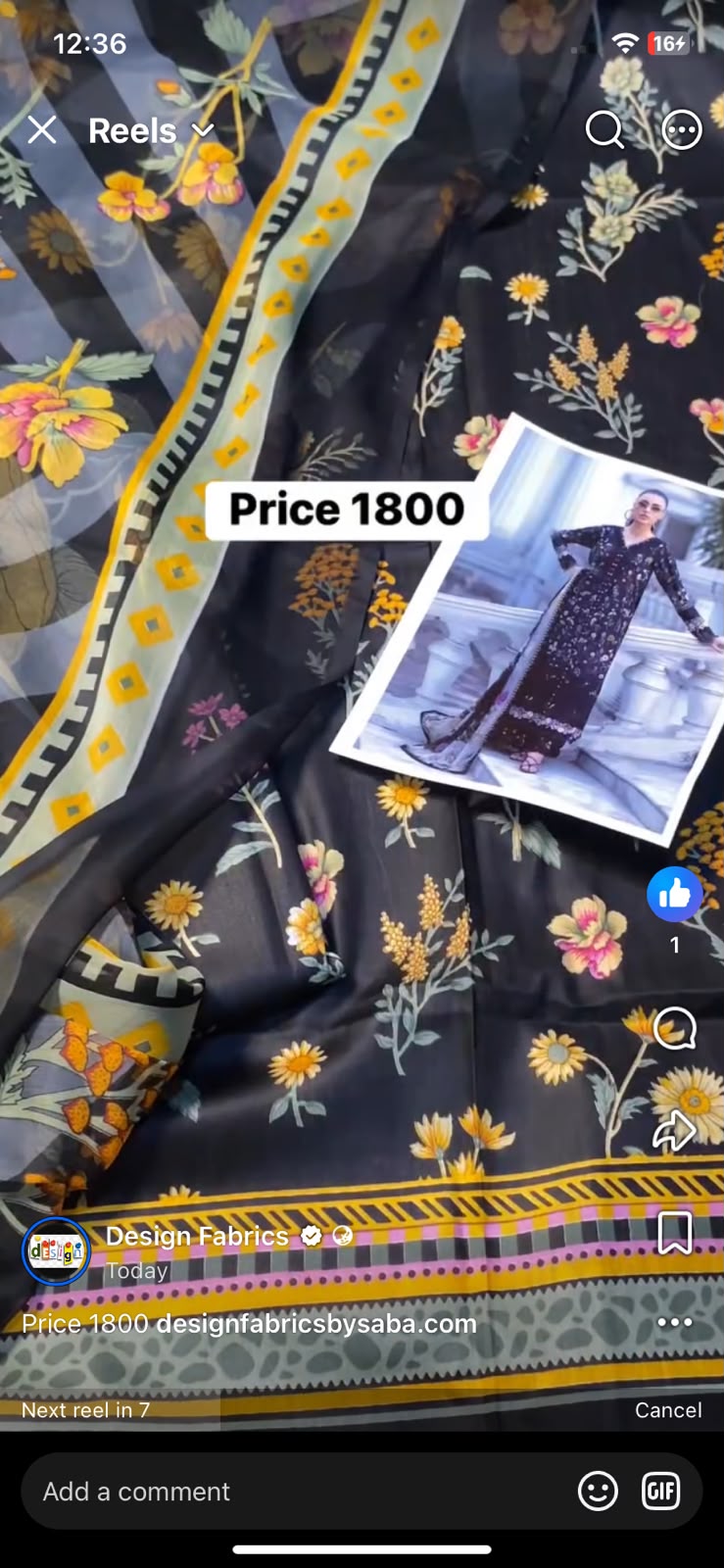 Barooque 3pc printed lawn