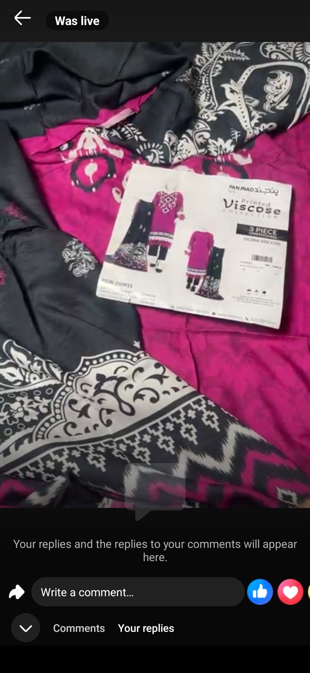 J. Panjnad doria viscose 3pc