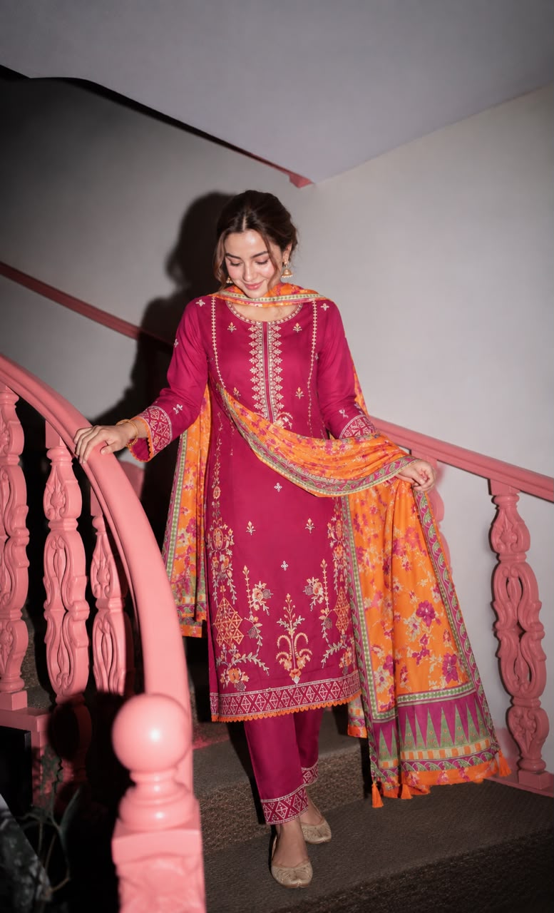 Khadi Luxury Stiched 3pc