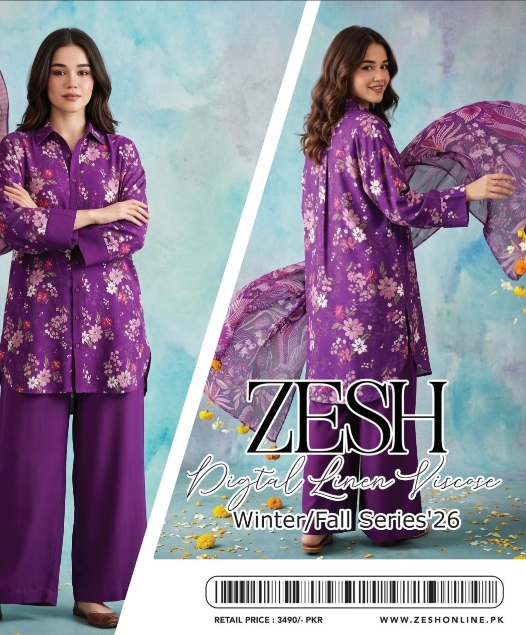 Zesh Linen Viscose pack of 8