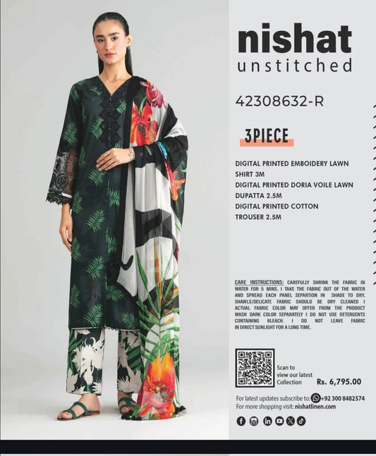 Nishat 3pc embroidery