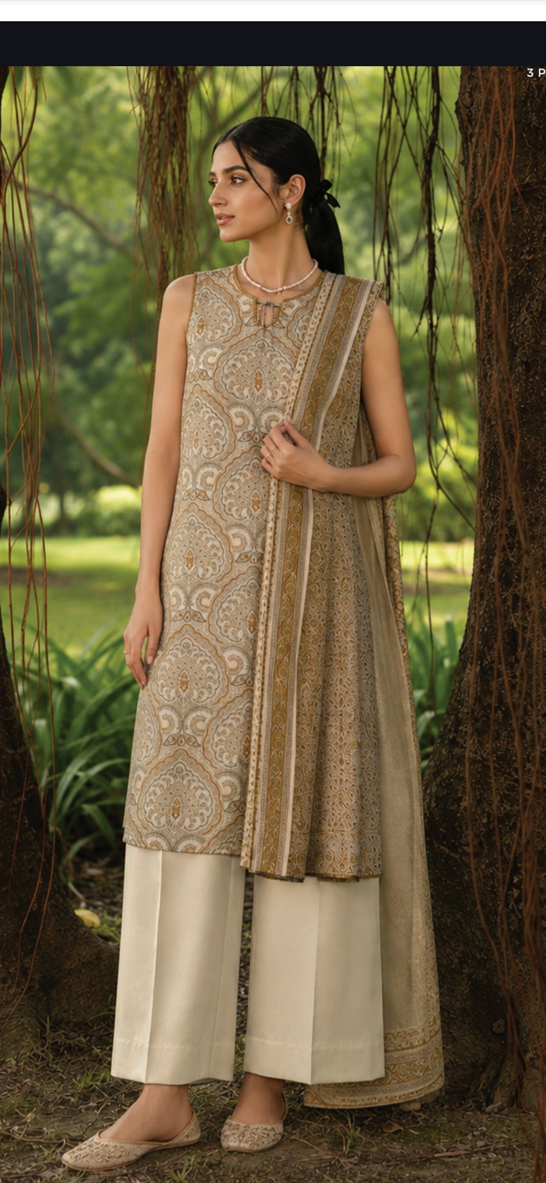 Sapphire marina twill viscose 3pc half set