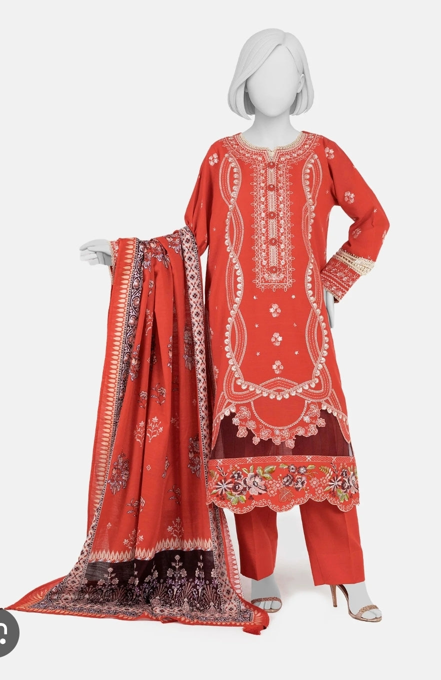 J. Panjnad embroidery 3pc
