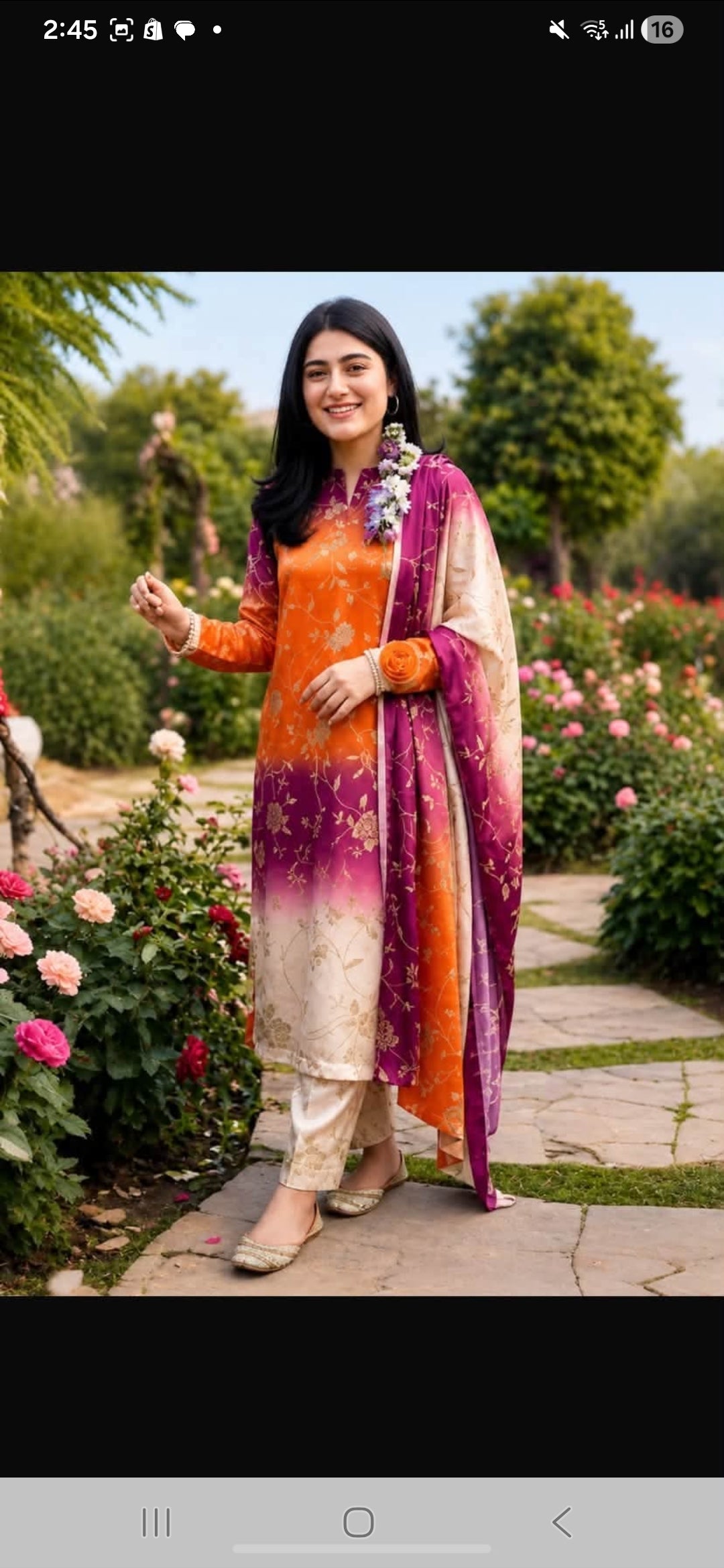 Silk printed 3 pcs