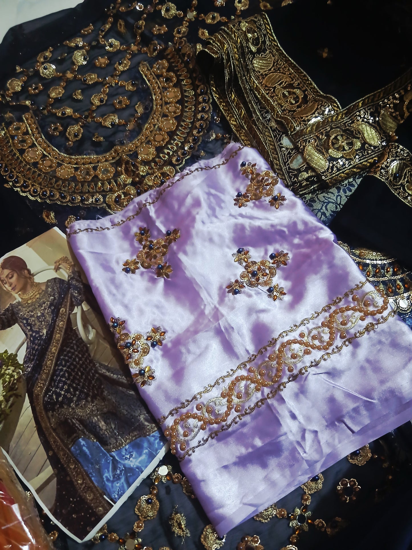 Chiffon sheesha work