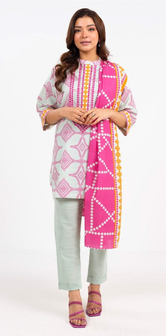 Al karam Embroidered 3pc lawn