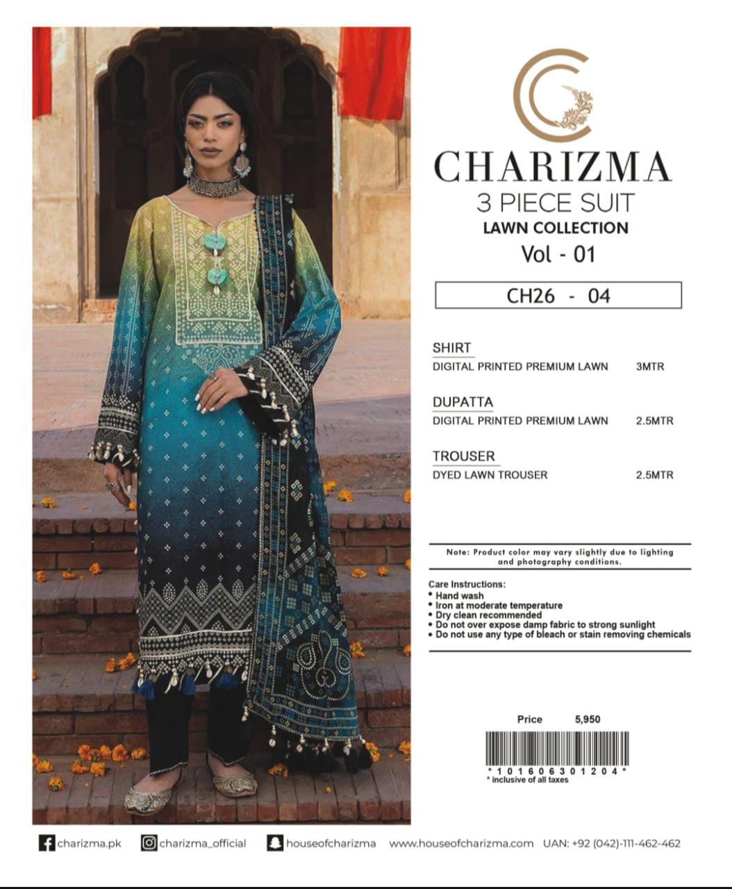 Charizma Lawn 3pc