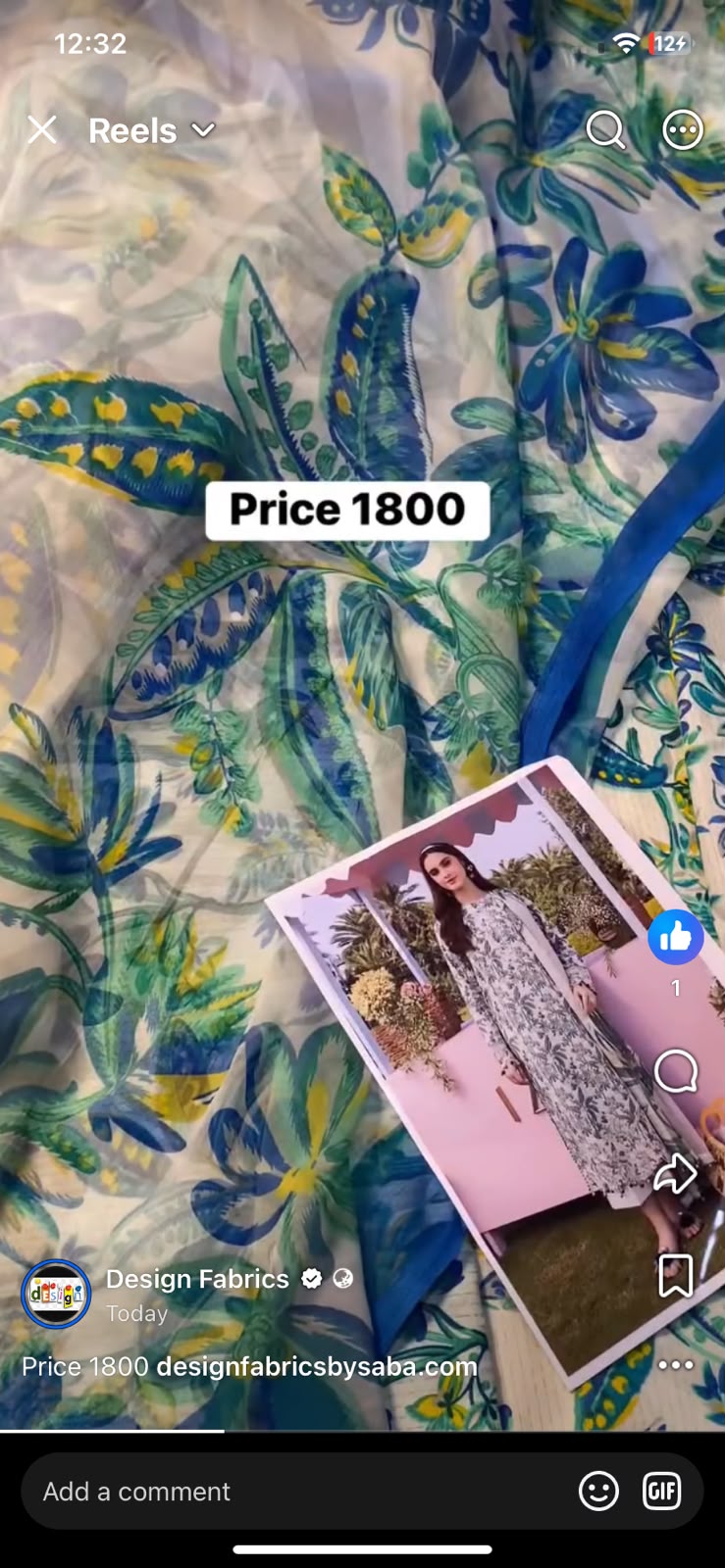 Maria b 3pc printed lawn